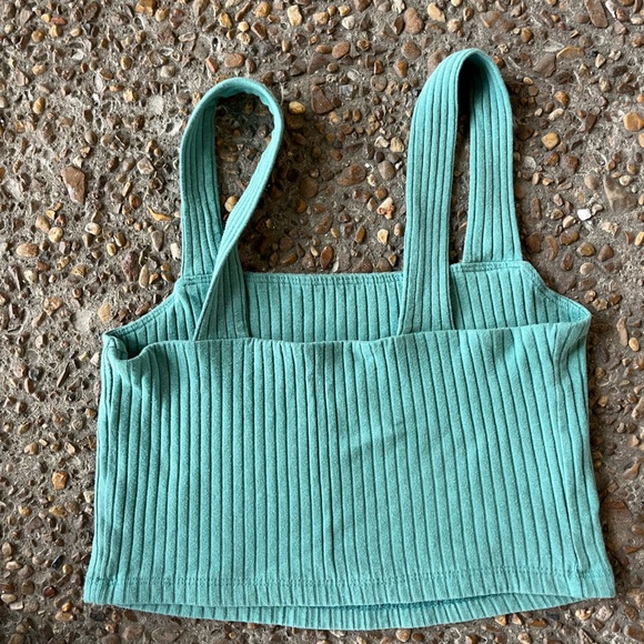 american eagle green ribbed tank size xs - Picture 2 of 3